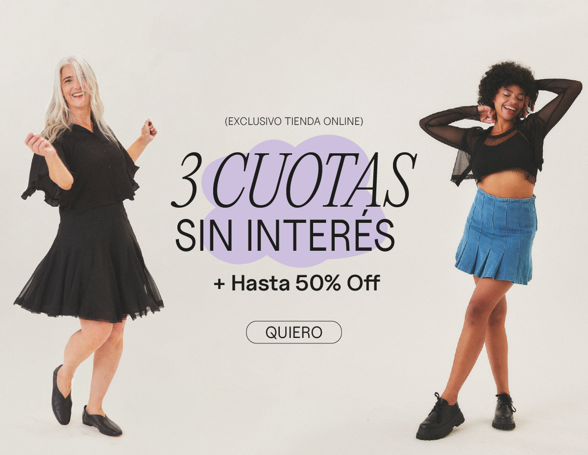 3 cuotas sin interés + 50% OFF 